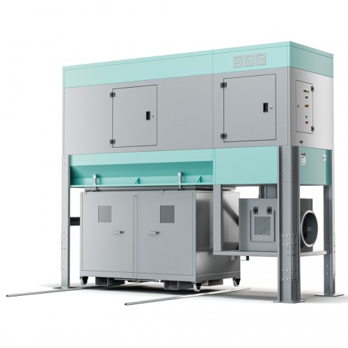 SK-10000 METAL KONTEYNERLİ, PARÇA TUTUCULU VE TEMİZLEMELİ MOBİL TOZ TOPLAYICI